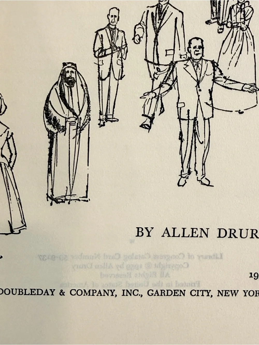 1959 Allen Drury Advise and Consent Hardcover Doubleday Political Classic Novel